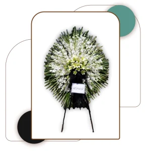 تاج گل ترحیم یک طبقه گلایل